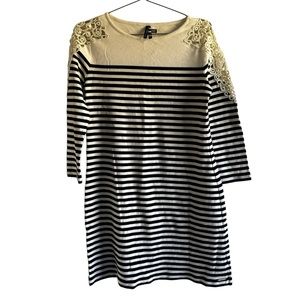 Mademoiselle Saint James Nautical Theme Striped Cotton Dress‎  Size 10